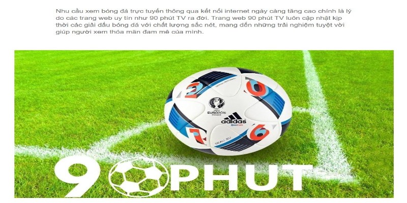 90 phút là trang tin tức bóng đá lớn tại Việt Nam